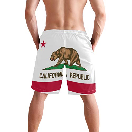 Men's Quick Dry Swim Trunks with Pockets Brazil Flag Beach Board Shorts Bathing Suits3