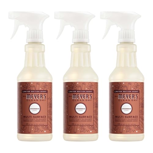 Mrs. MEYER'S CLEAN DAY Multi-Surface Everyday Cleaner, Gingerbread Scent, 16 Fl Oz Bottle - 3 Pack