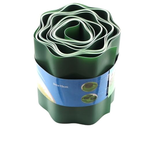 KFGISD, Ideas for cercas de jardín, 10/15/20 cm de plástico verde, césped, divisor, borde, cerca flexible de césped.,Bordes de parterres(15cmx9M)