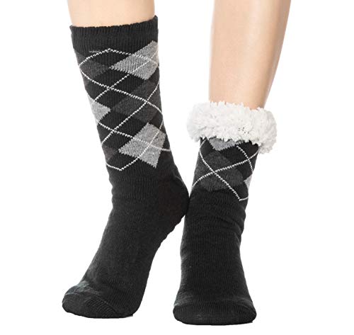 FRALOSHA Fuzzy Socks Mens Slipper Socks House Warm Soft Cozy Winter fluffy reading socks Non slip2