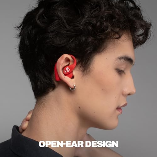 Image of Skullcandy Push 540 Open Wireless Open-Ear Bluetooth Earbuds, Headphones, Sweat and Water Resistant, 42 Hours Battery, Detachable Neckband, Secure Fit, Microphone for iPhone Android - Plasma