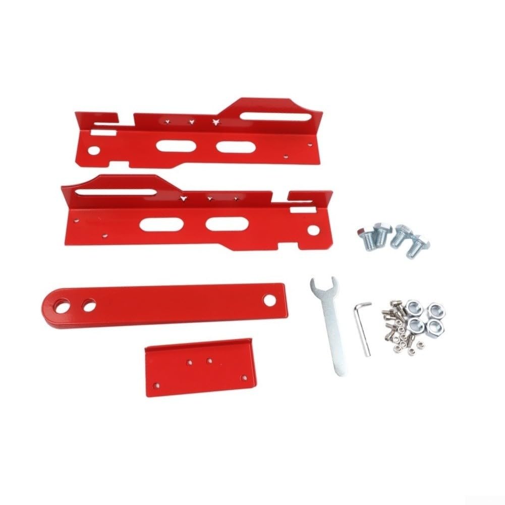 Strumento pesante per la misurazione dell'asse, strumento di regolazione per caduta degli pneumatici senza smontaggio delle pinze del freno, per Jeep camion SUV per dadi da 14 mm e 16 mm (rosso)