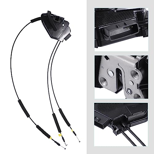 Image of ACROPIX Rear Right Side Door Latch Actuator with Cable Assembly Fit for Nissan Pathfinder 2.5L 3.5L - Pack of 1 Black