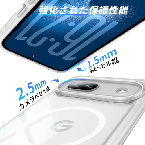 Image of Magnetic Case with Clear Back for Google Pixel 8a, Fit for MagSafe