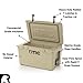 RTIC Hard Cooler, 45 qt, Tan, Ice Chest with Heavy Duty Rubber Latches, 3 Inch Insulated Walls