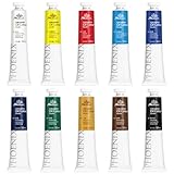 PHOENIX Studio Oil Paint Set - 10 Colors x 50ml / 1.69 Fl oz. - Professional Oil Based Art Paints for Painting