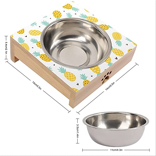 Stazione di Alimentazione per Gatti in Bambù