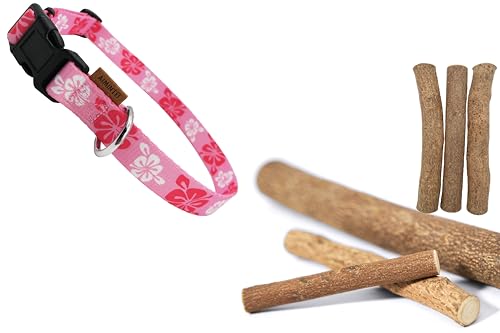 Aiminto Collar with Neem Stick(3 Pack) Set for Dogs Betweeen 11-22 LBs