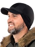2SBR 2SABERS Tactical Winter Baseball Cap with Earflaps – Operator Patch Hat – Trucker Hat Black