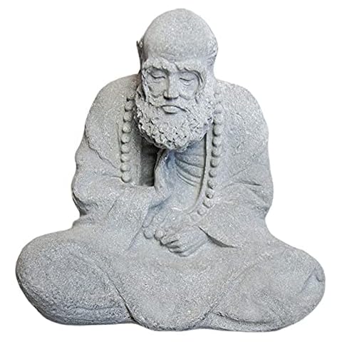 Cutfouwe Buddha Figur Sitzend,Bodhidharma Buddha Statue Meditation Zen Skulptur Deko Wohnzimmer Garten Büro Terrasse Veranda Cover