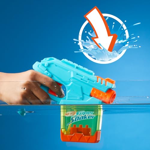 Nerf Super Soaker Mini Dunk-Fill Wasserblaster, klein & handlich (auch zum Mitnehmen) und einfach zu befüllen, Outdoorspielzeug für Jungen und Mädchen ab 6 Jahren