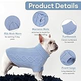 Hjumarayan Hundepullover Kleine Hunde - Schlicht & Elegant Hunde Pullover, Warm Hundepullover mit Geschirrloch, Schöner Hundepulli mit Beinen Hund Pullis für Chihuahua (Blau XS)