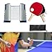 FytStycale Table Tennis Equipment Set with Rackets and Balls, Retractable Net for Home Use, Grey