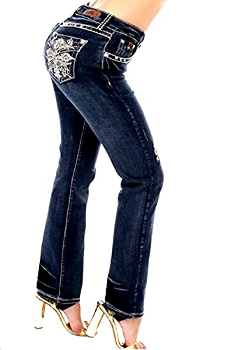 Women's 446-PB Cross Medium Wash Denim Cross Boot Cut Jeans 3-17