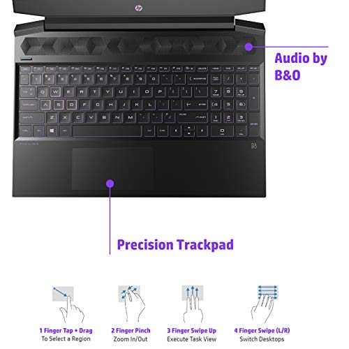 Image of HP Pavilion Gaming 15-ec0028AX 15.6-inch Gaming Laptop (Ryzen 7 3750H /8GB /1TB HDD + 256GB SSD /Windows 10 Home /4GB NVIDIA GTX 1650 Graphics), Shadow Black