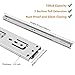 LONTAN 2 Pairs Side Mount Ball Bearing Drawer Slides 20 Inch Silver Full Extension Dresser Rails Heavy Duty Kitchen Cabinet Drawer Glides Tool Box Trash Can Runners 100 LB Capacity