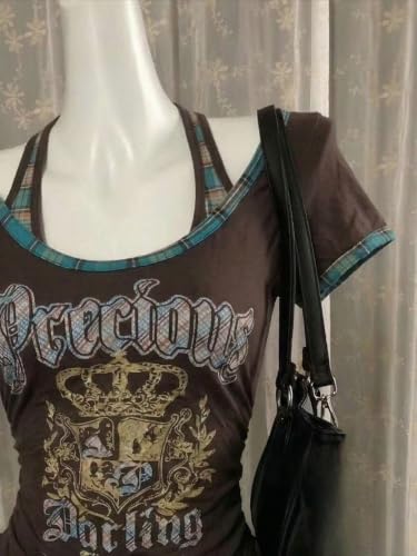 Image of Kawaii Cutecore Harajuku Vintage Y2k 2000s Tops Summer Goth Emo Alt Short Sleeve Graphic Tee