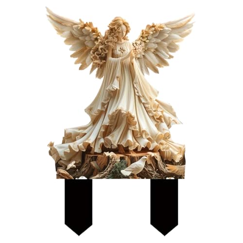 Decorative Yard Accent, Angel Garden Ornament, Unique Garden Statue, Elegant Yard Decor, Outdoor Decor Ideas, Garden Art Decor, 
