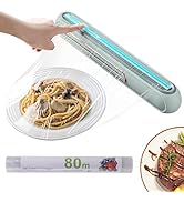 ZSMJAER Fresh Holding Film and Dispenser, Cling Film Dispenser Magnetic, Foil Cutter for A...