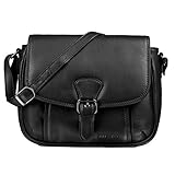 bolsos de cuero para hombre moderno look vintage | correa de hombro ajustable (75 - 130 cm) | división brillante en un formato compacto