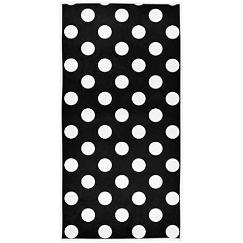 Polka Dot Black White Hand Towels Cover