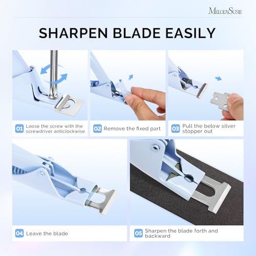 Image of MelodySusie Adjustable Stainless Steel Acrylic Nail Clippers, Blue