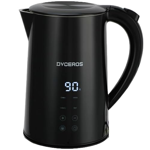 Dyceros Bouilloire Électrique 2200W Série 700 - Ecran de contrôle intégré - Capacité 1,7 L - Ébullition ultra rapide - Filtre anti-calcaire Amovible - Sécurité Renforcée - Marque Française