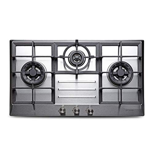 ガスコンロ30X18インチ建て5バーナーストーブステンレス鋼コンロ、熱電対保護付き3バーナー(液化ガス)(