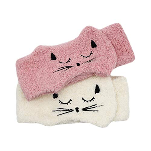 Amamcy 2 Packs Cat Hair Band Makeup Headbands Shower Headbands for Washing Face Shower Spa Bath with Magic Tape