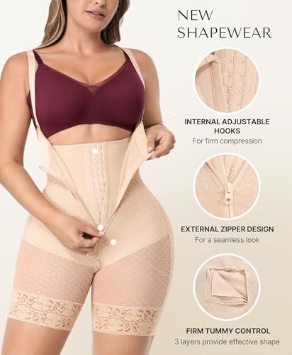 Image of SHAPELLX Shapewear for Women Tummy Control High Compression Shapewear Faja Body Shaper Fajas Colombianas