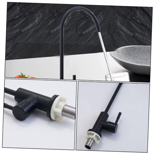 Robinet basse pression noir avec bec pivotant pour cuisine - 8