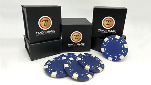 Coquille jeton de poker bleu pour des effets de duplication parfaits en magie