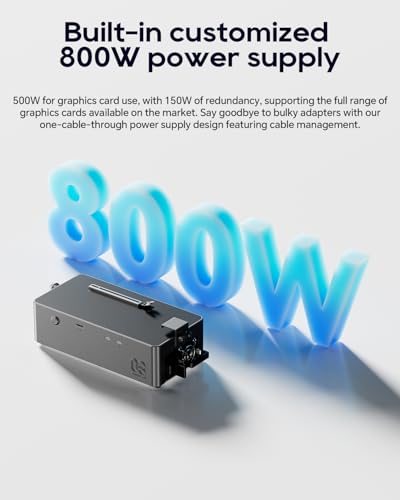 Image of AOOSTAR AG03 External GPU Dock with 800W PSU, OCuLink+2*TB5(PD 100 /140W Charging Ports) Support Up to 500W EGPU,Compatible with Windows 11 Thunderbolt 4 /5 /and USB 4 /4 V2 Laptops & Devices
