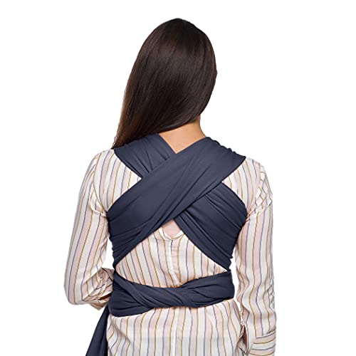 Image of Moby Baby Wrap Carrier Classic for Newborns to Toddlers (8-33lbs), Infant Sling Carrier, Lightweight & Hands Free Design, Adjustable for All Body Types (Deep Sea)