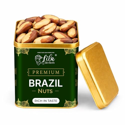 Image of LILA DRY FRUITS Brazil Nuts 250 Grams Jumbo Size Natural Raw Unsalted Rich in Selenium Healthy Snack for Energy Immunity Dry Fruits for Daily Nutrition Diet & Fitness Perfect for Gifting