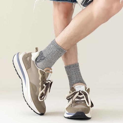 Merino Wool Ankle Socks Thick Warm Thermal Socks Hiking Cushion Low Cut Sock for Men Women Size 9-124