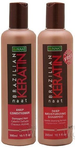 nuNAAT Brazilian Keratin naat Set (Deep Conditioner and Deep Moisturizing Shampoo)