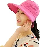 Material: Dieser Sonnenhut besteht aus Polyesterfaser und Baumwolle, ist atmungsaktiv, weich, leicht, bequem, hautfreundlich und UV-beständig. Geeignet für Reisen und Urlaub.