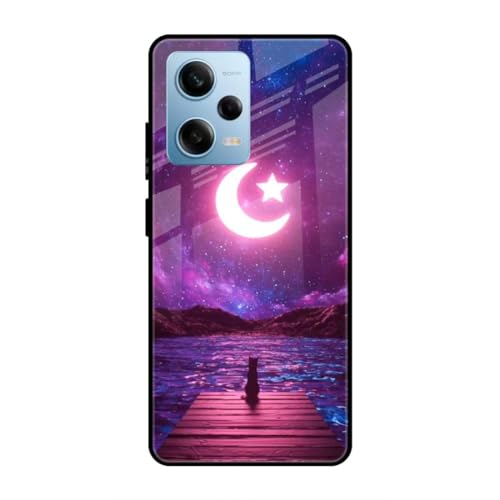 Image of SmashItUp Moon | Sky Designer Printed TPU Metal Case Mobile Back Cover for Redmi Note 12 Pro 5G