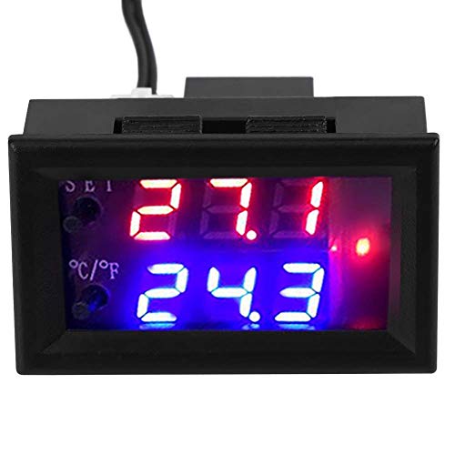 Image of ROBOWAY DC12V-50-110℃ W1209WK Digital Thermostat Temperature Control Smart Sensor Waterproof NTC Sensor Voltmeter 1Pcs, (RW-300)