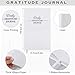 Thboxes Daily Gratitude Journal, Gratitude Journal for Women Man Positivity Affirmation 8.4 x 5.7 inch Undated Notebook Daily Gratitude Self-Care Affirmations, White