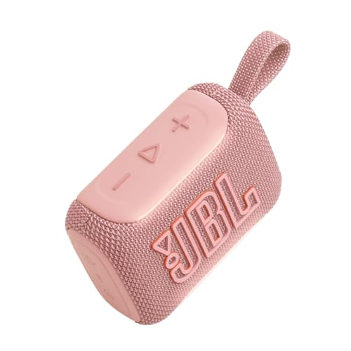 Image of JBL Go 5 Portable Bluetooth Speaker with Pro Sound & Deep Bass, Ambient Edge Lighting, Upto 10 Hours Playtime, IP68 Waterproof, AirTouch Pairing, Auracast, USB-C Lossless Audio (Pink)