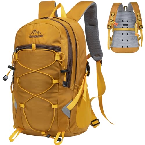 Sac à dos 18L contre le mal de dos en randonnée et camping jaune