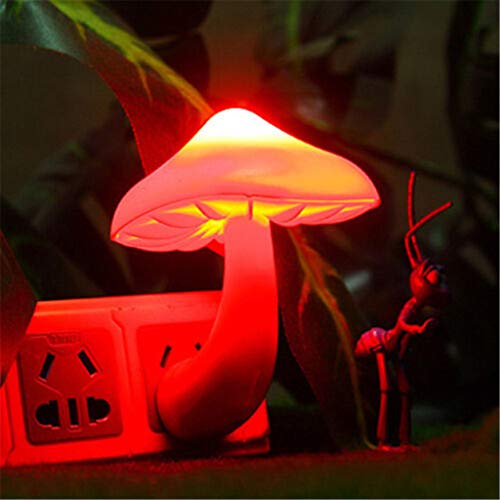 Gotian Colorful Energy Saving Cute Mushroom Shape LED Night Light Sensor Control Lamp