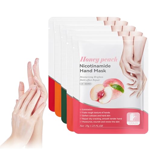 Eazerom 04 5 Pares de Mascarillas para Manos, Mascarillas Guantes Hidratantes para Manos, masks Reparadora y Renovadora de Piel de hands, Guantes Hidratantes para hands Secas