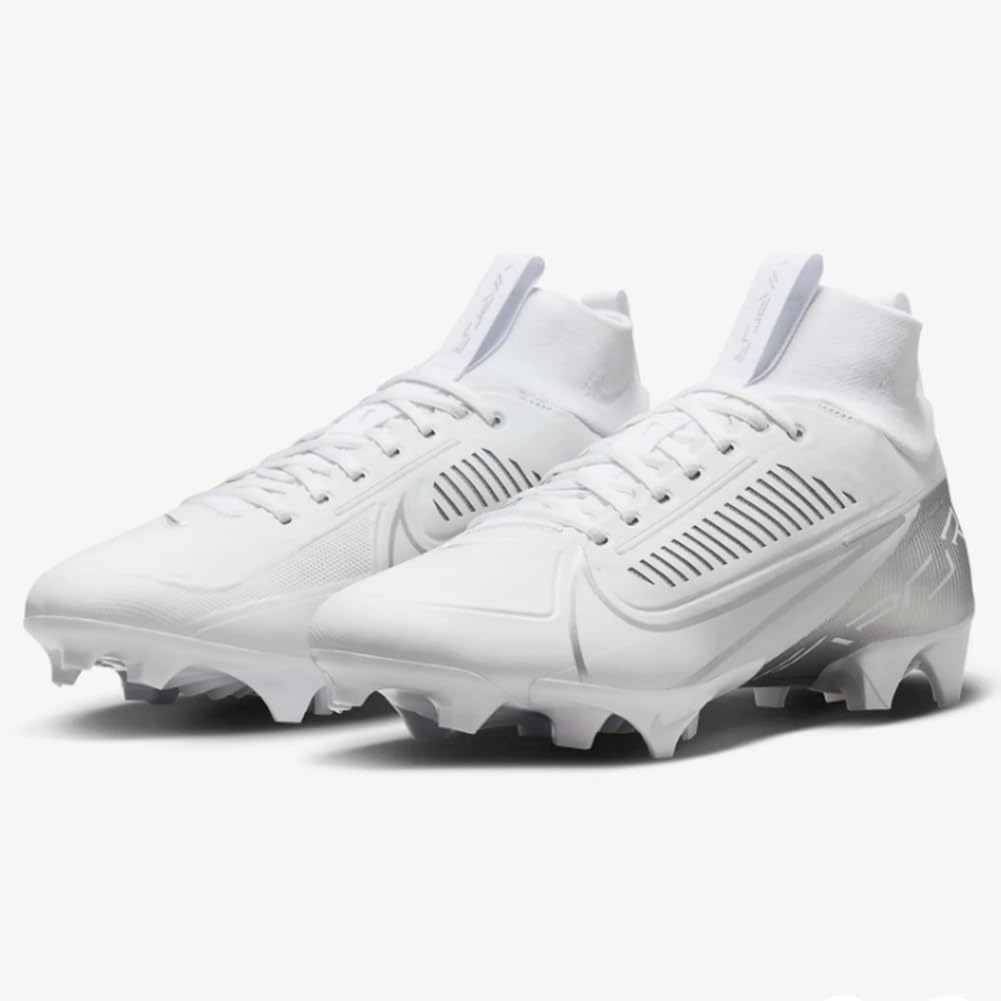 Nike Vapor Edge Pro 360 2 Men's Football Cleats (DA5456-102,White/Metallic Silver-White) Size 15
