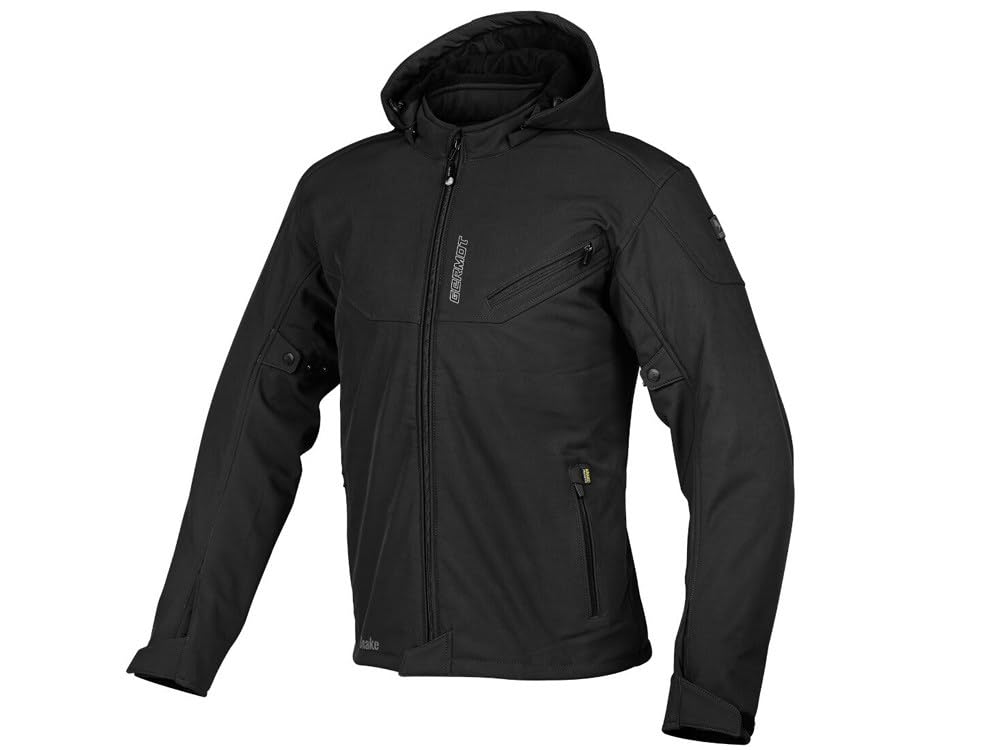 Germot Snake wasserdichte Motorrad Softshell Jacke, schwarz, M | Wasserdicht