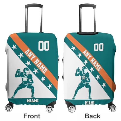 Custom Miami Style Luggage Cover Personalized with Name and Number Printing, Durable Stretchable Travel Suitcase Cover, For 18-32 Inch3