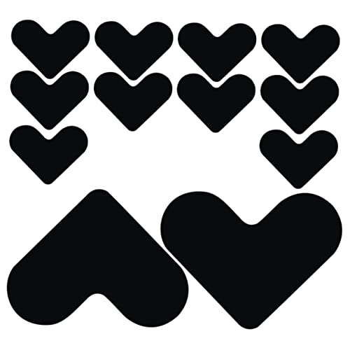 DOITOOL 48 Pçs Adesivo De Tapete De Coração Adesivos De Móveis Fita Antiderrapante Almofada De Tapet