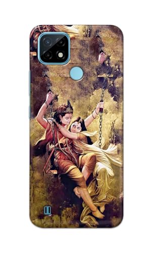 Image of Printed Hard Back Cover for Realme C21 Back Cover (Radha Krishna Love -J1) -190724(EA)